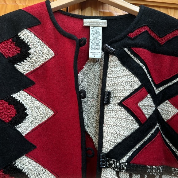Vintage Coldwater Creek wool blend southwest Aztec print button down jacket - Picture 5 of 5